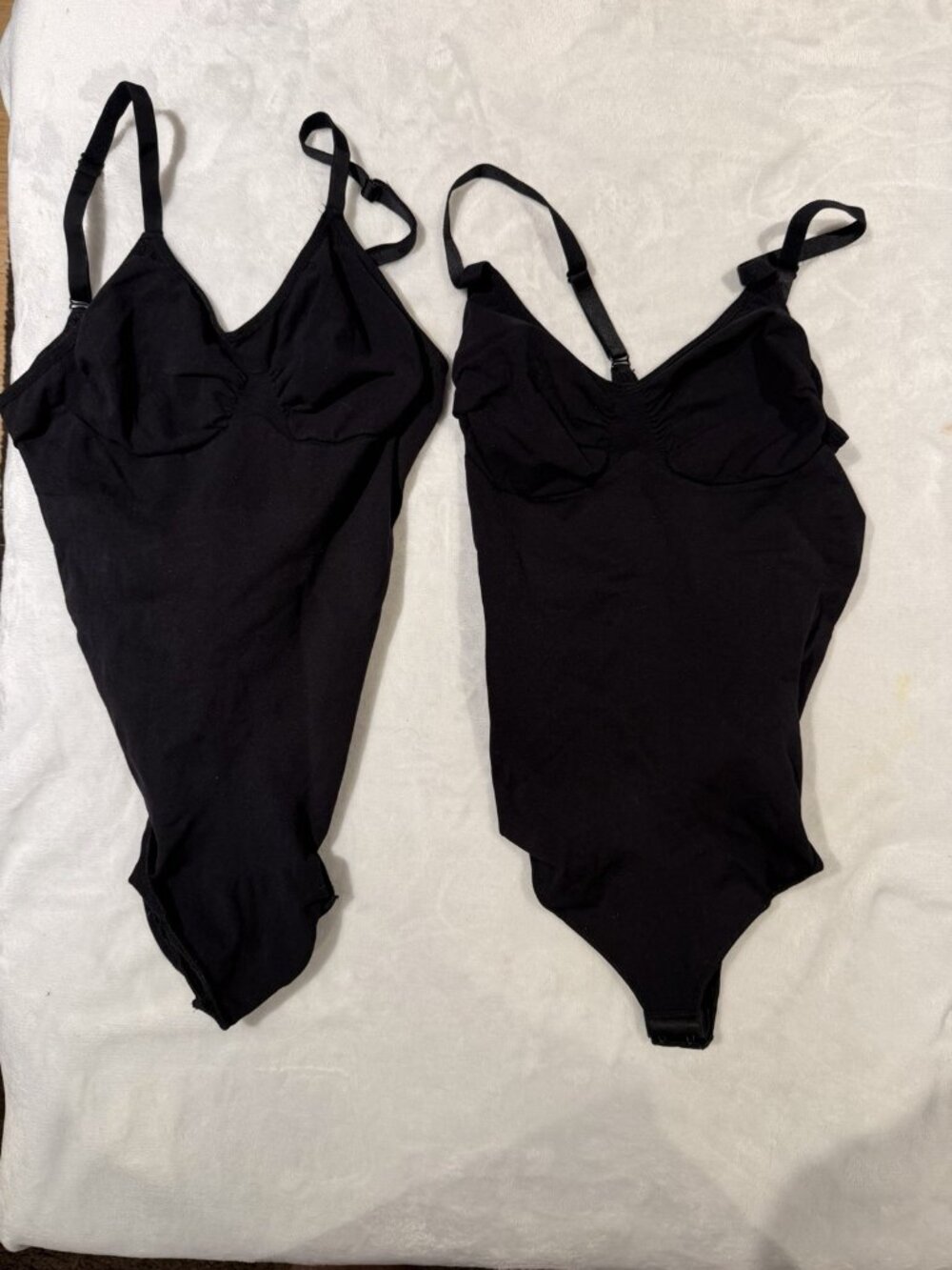 2 Pcs Women Tummy Control Body Shaping Shaper Thong Bodysuit Shapewear Size L